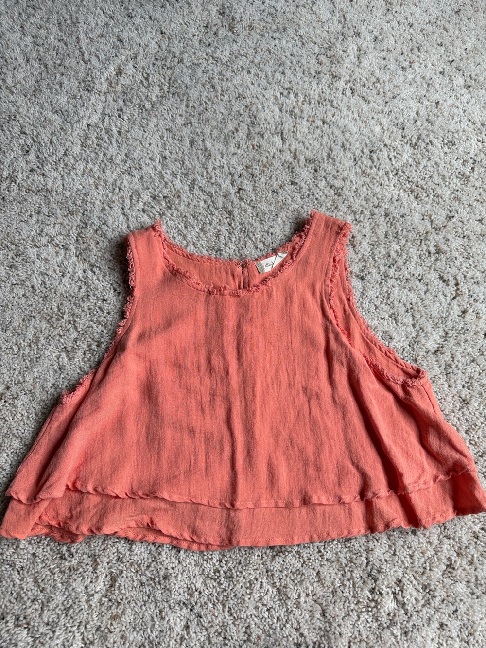 Altar'd State Coral Tiered Sleeveless Tank